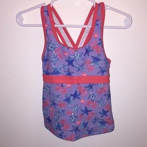 L.L. Bean Starfish Print Tankini Top & Bottom
